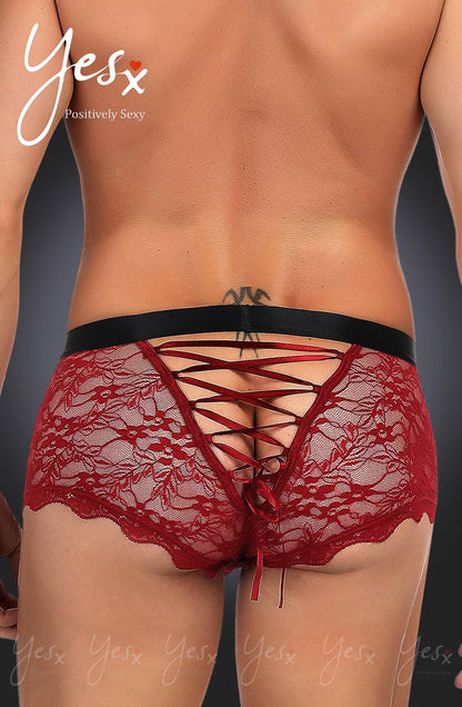 Mens Boxer Brief Red/Black Men's