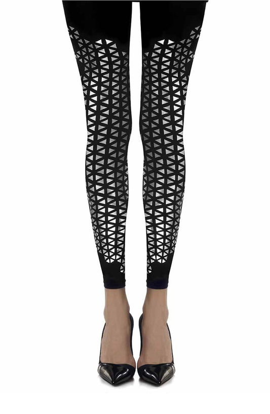 Beat Goes On Black Print Footless Tights Hosiery Hosiery