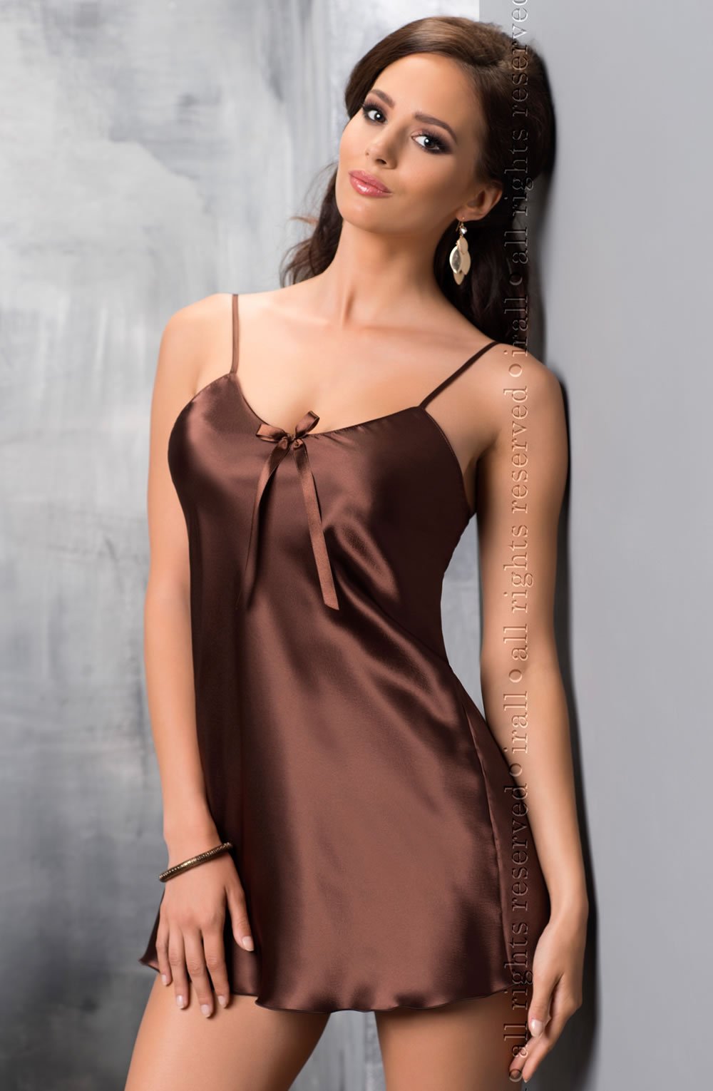 Aria Nightdress Chocolate Plus Sizes Nightwear