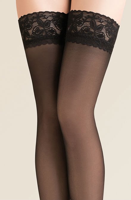 Calze Hold Ups Black Bedroom Wear Hosiery