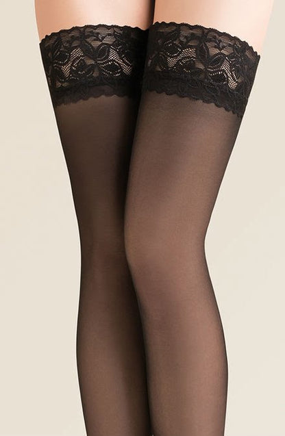 Calze Hold Ups Black Bedroom Wear Hosiery