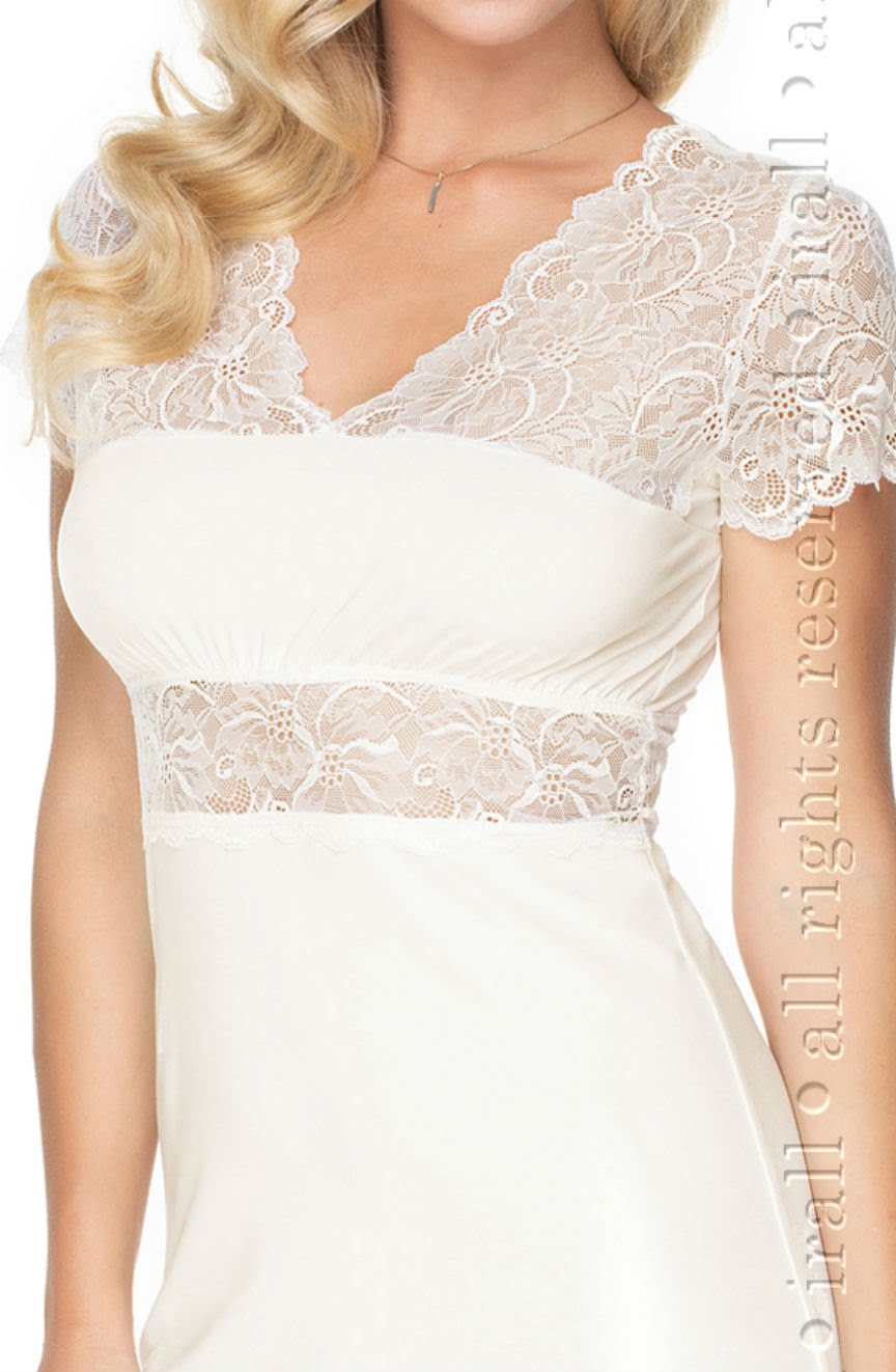 Cameron Nightdress Cream XL-XL Bedroom Wear Nightwear