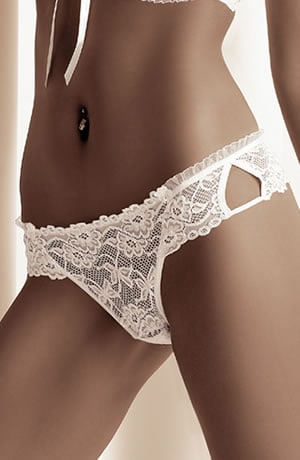 Carmen White Thong Bridal Briefs and Thongs