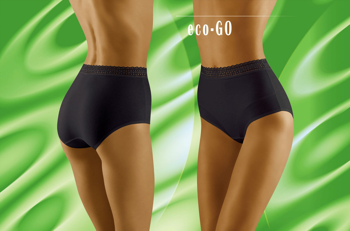 Eco-Go Black Plus Sizes Briefs and Thongs