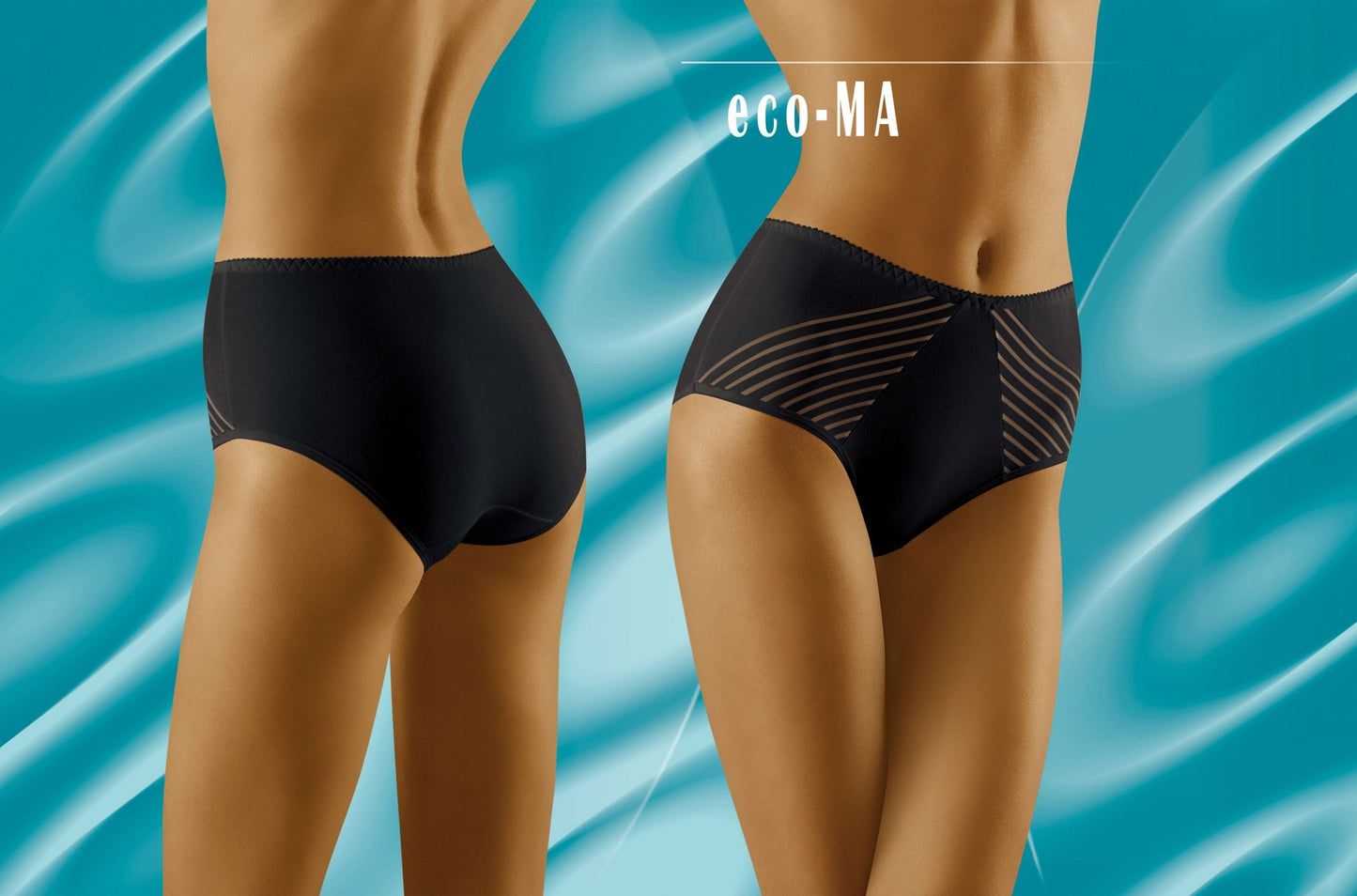 Eco-Ma Black Plus Sizes Briefs and Thongs