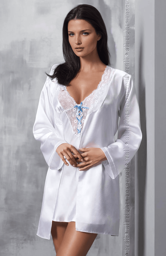 Elsa Dressing Gown White Nightwear Nightwear