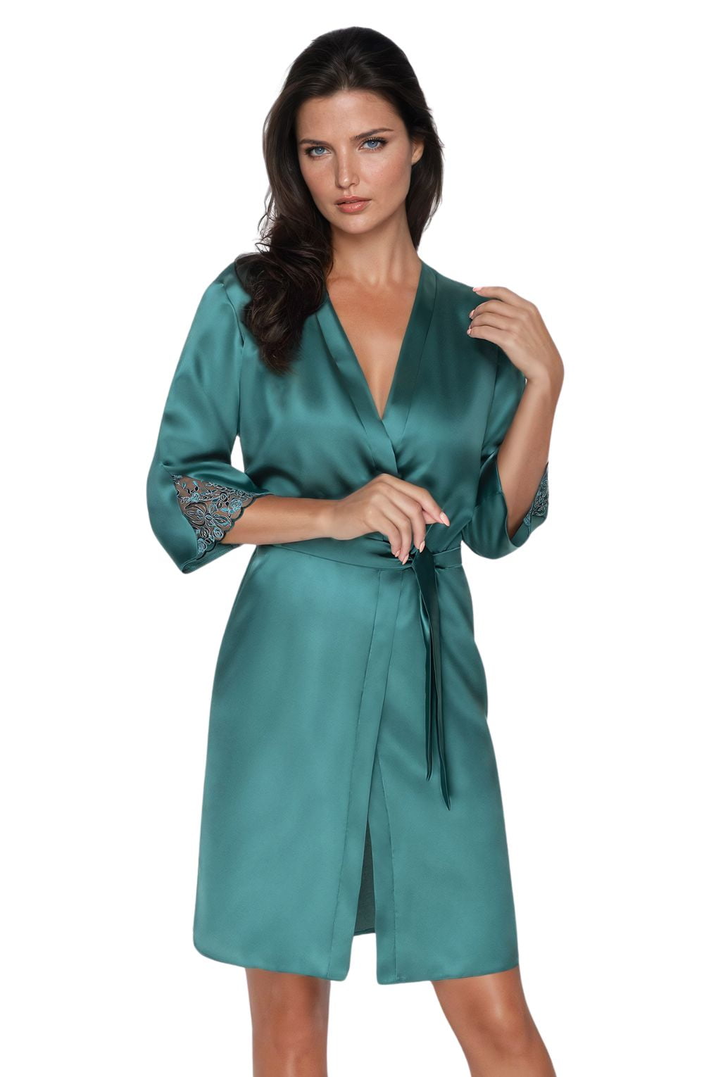 Emerald Dressing Gown Green Bedroom Wear Nightwear