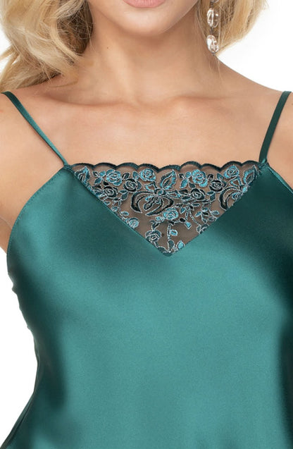 Emerald I Nightdress Dark Green Bedroom Wear Nightwear