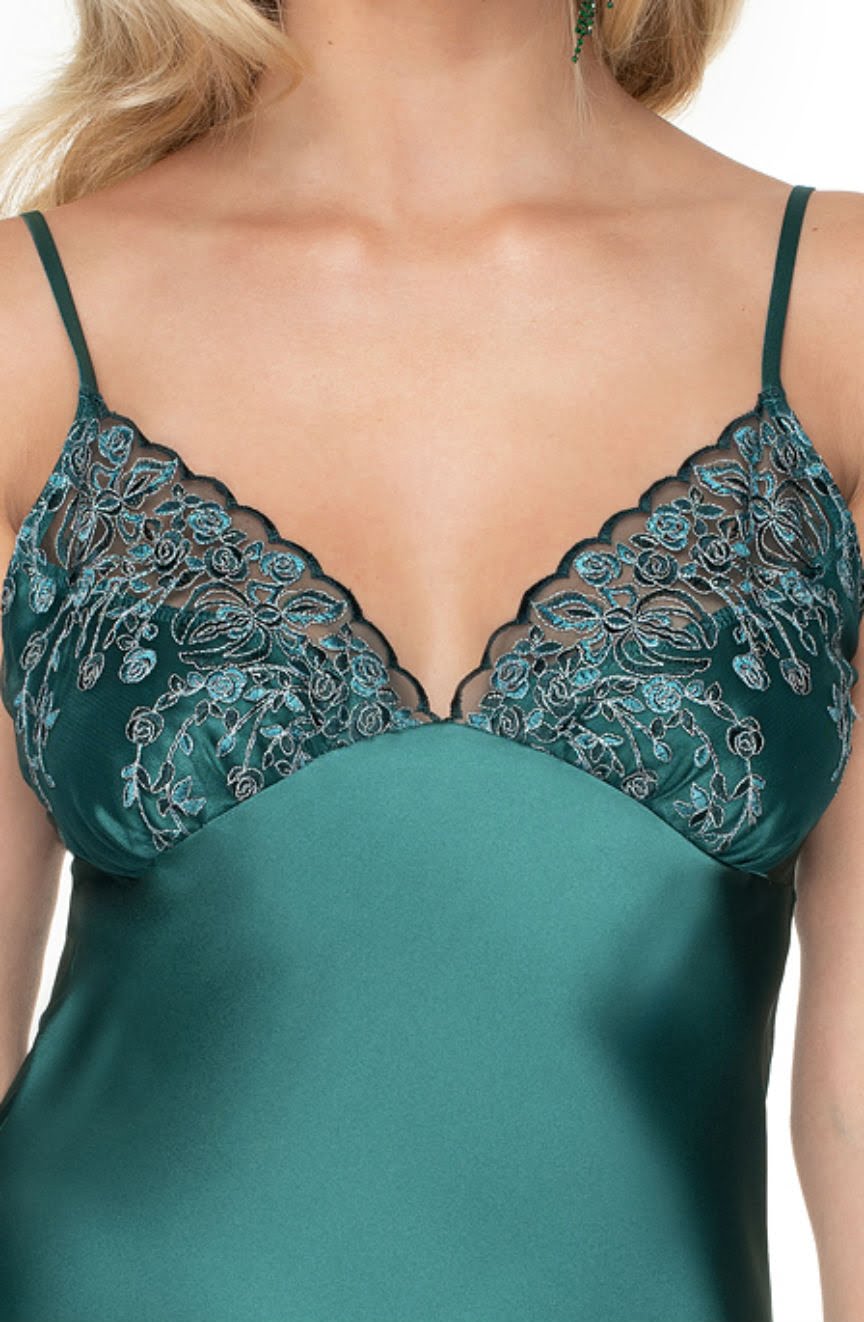 Emerald II Nightdress Dark Green Bedroom Wear Nightwear