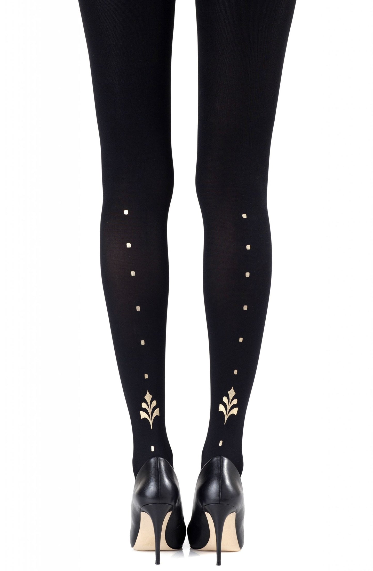 Dot Calm Gold Print Tights Hosiery Tights