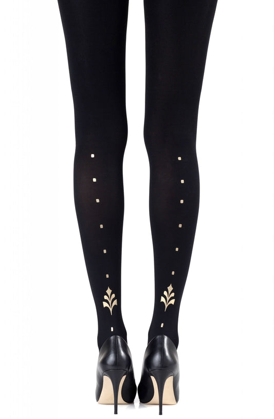 Dot Calm Gold Print Tights Hosiery Tights