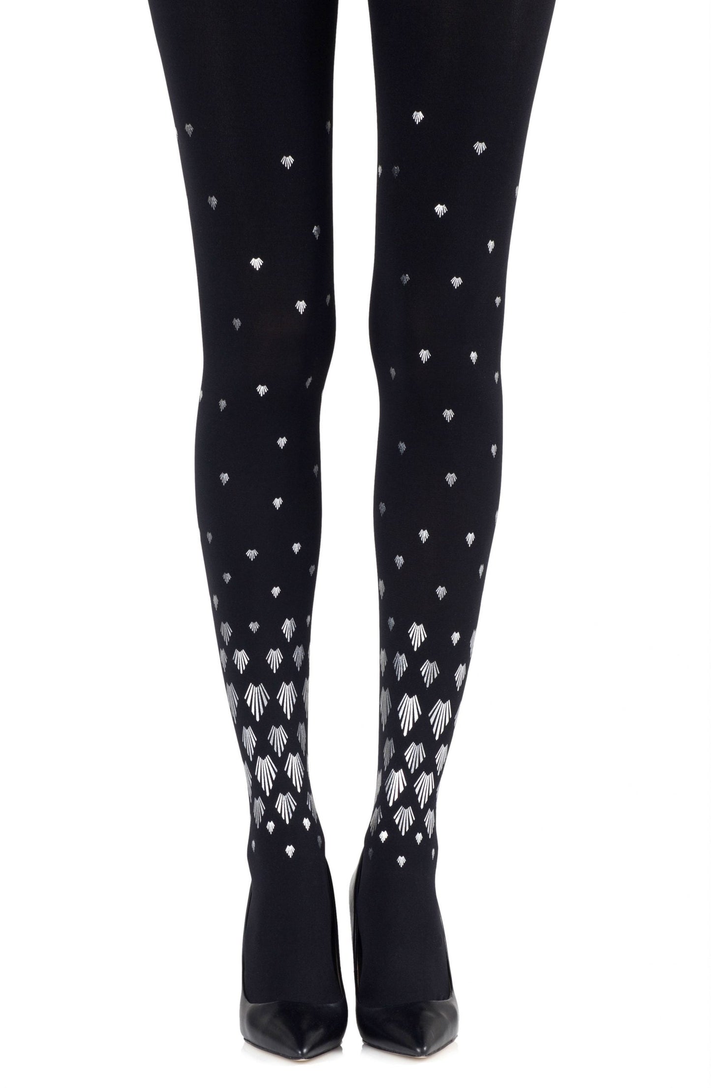 Shell Out Black Print Tights Hosiery Tights
