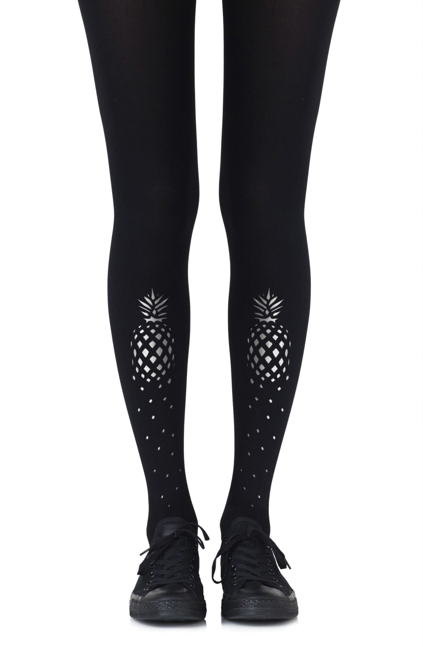 If You Like Piña Coladas Silver Print Tights Hosiery Tights