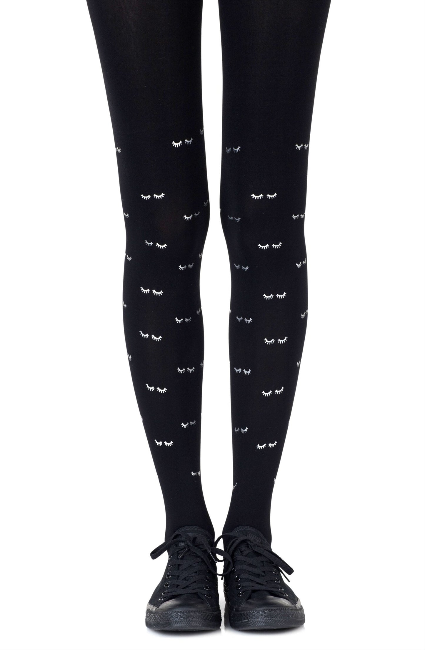Daydreaming Silver Print Tights Hosiery Tights