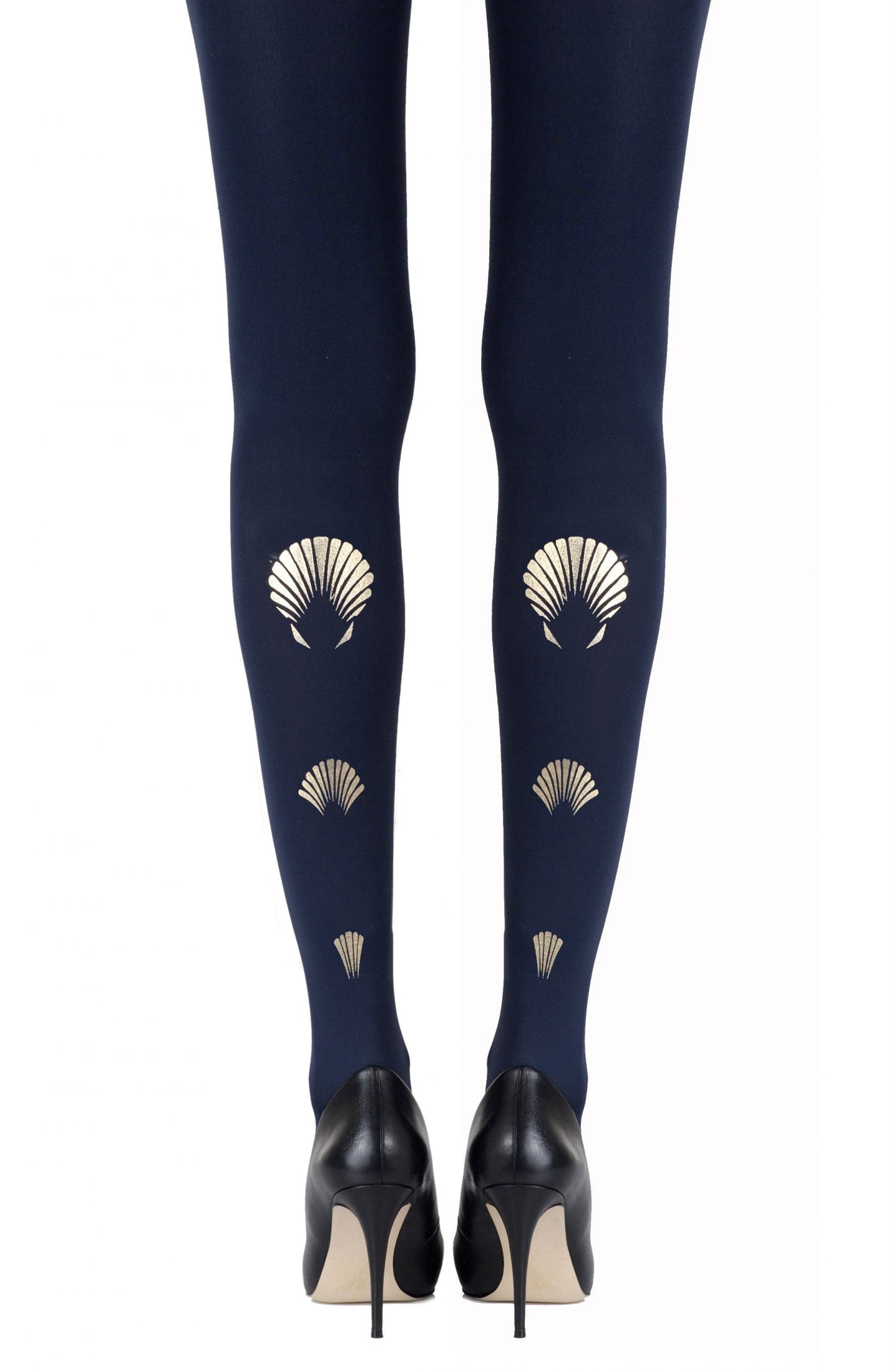 What The Shell Gold Print Tights Hosiery Tights