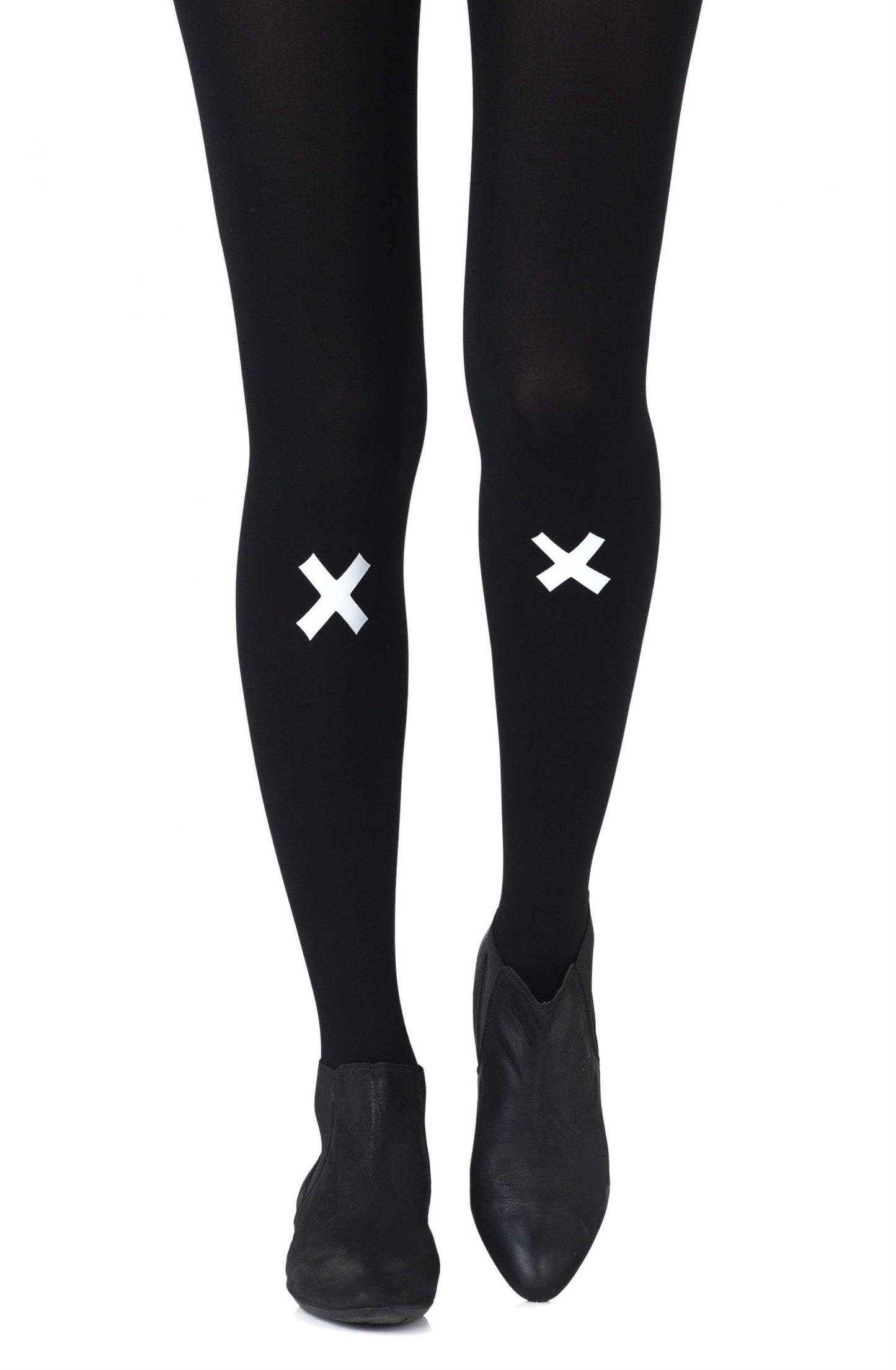 Kiss And Tell Light Grey Print Tights Hosiery Tights