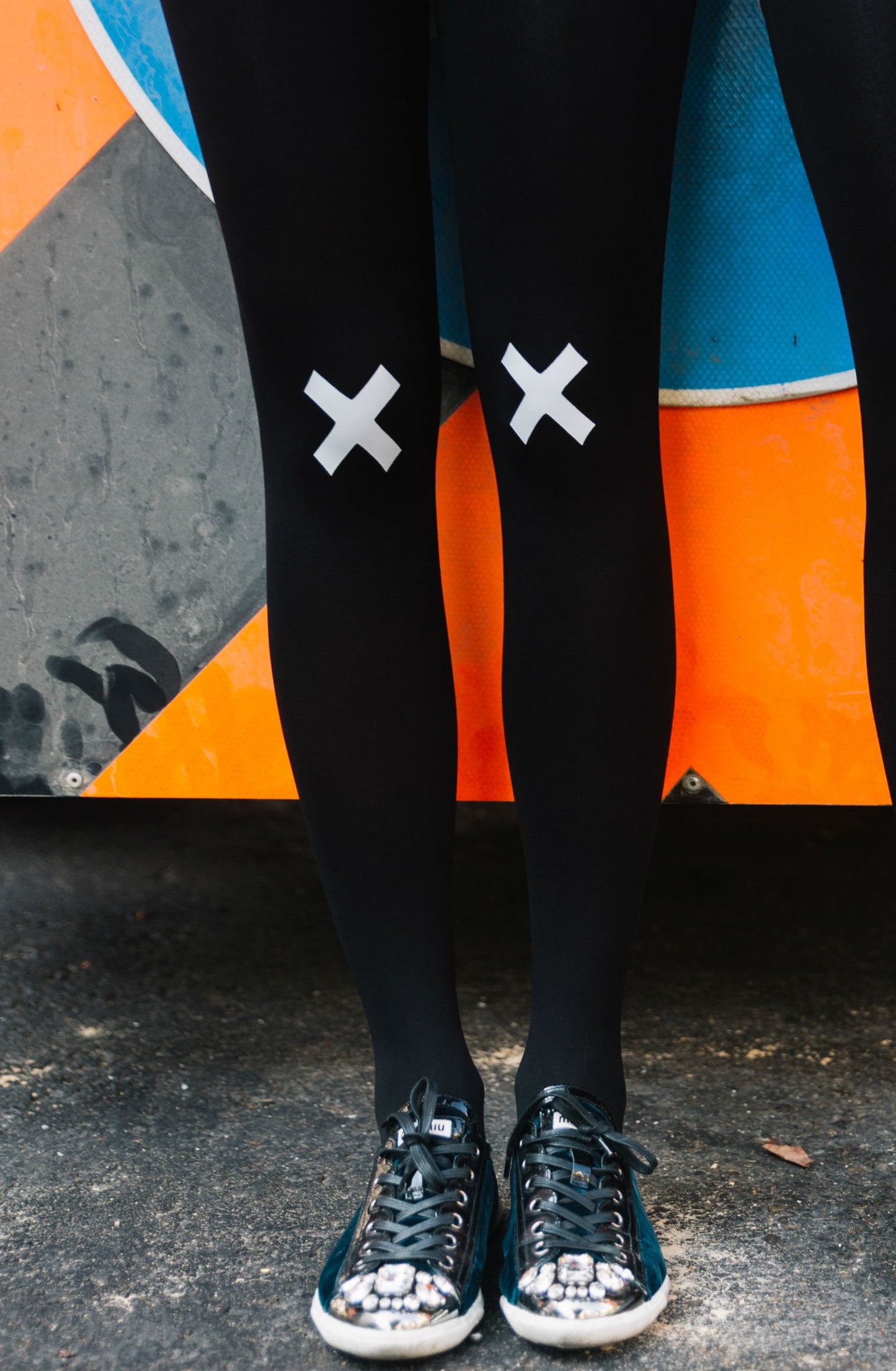 Kiss And Tell Light Grey Print Tights Hosiery Tights