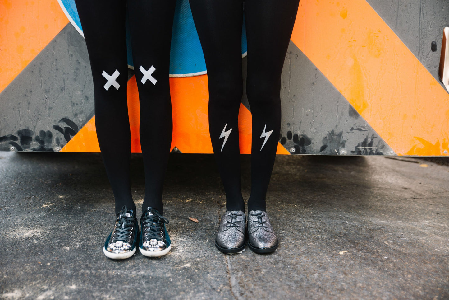 Kiss And Tell Light Grey Print Tights Hosiery Tights