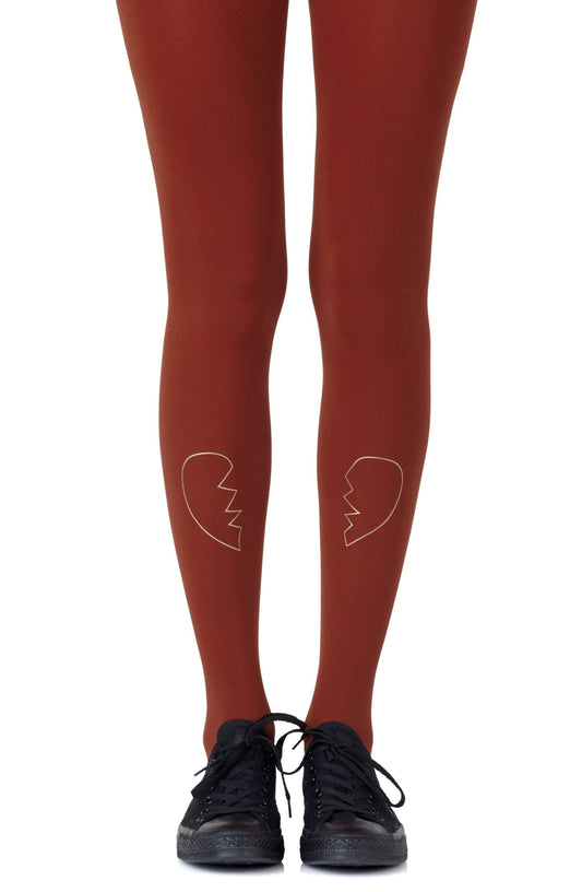 Heartbreaker Rust Tights Hosiery Tights