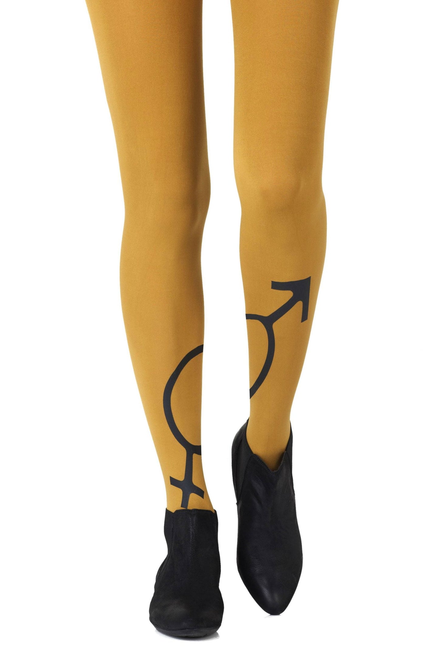 Mars + Venus Black Print Tights Hosiery Tights