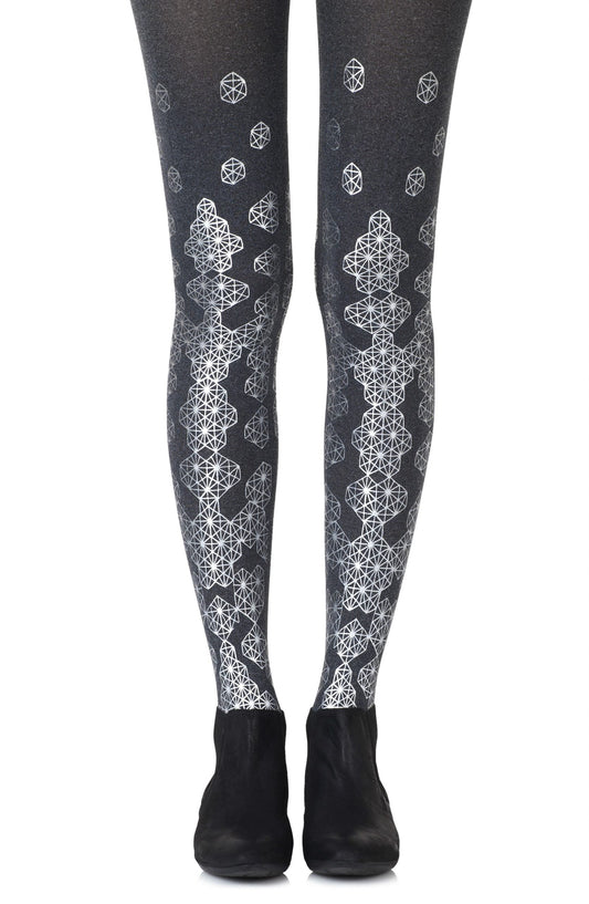 Queen Bee Silver Tights Hosiery Tights