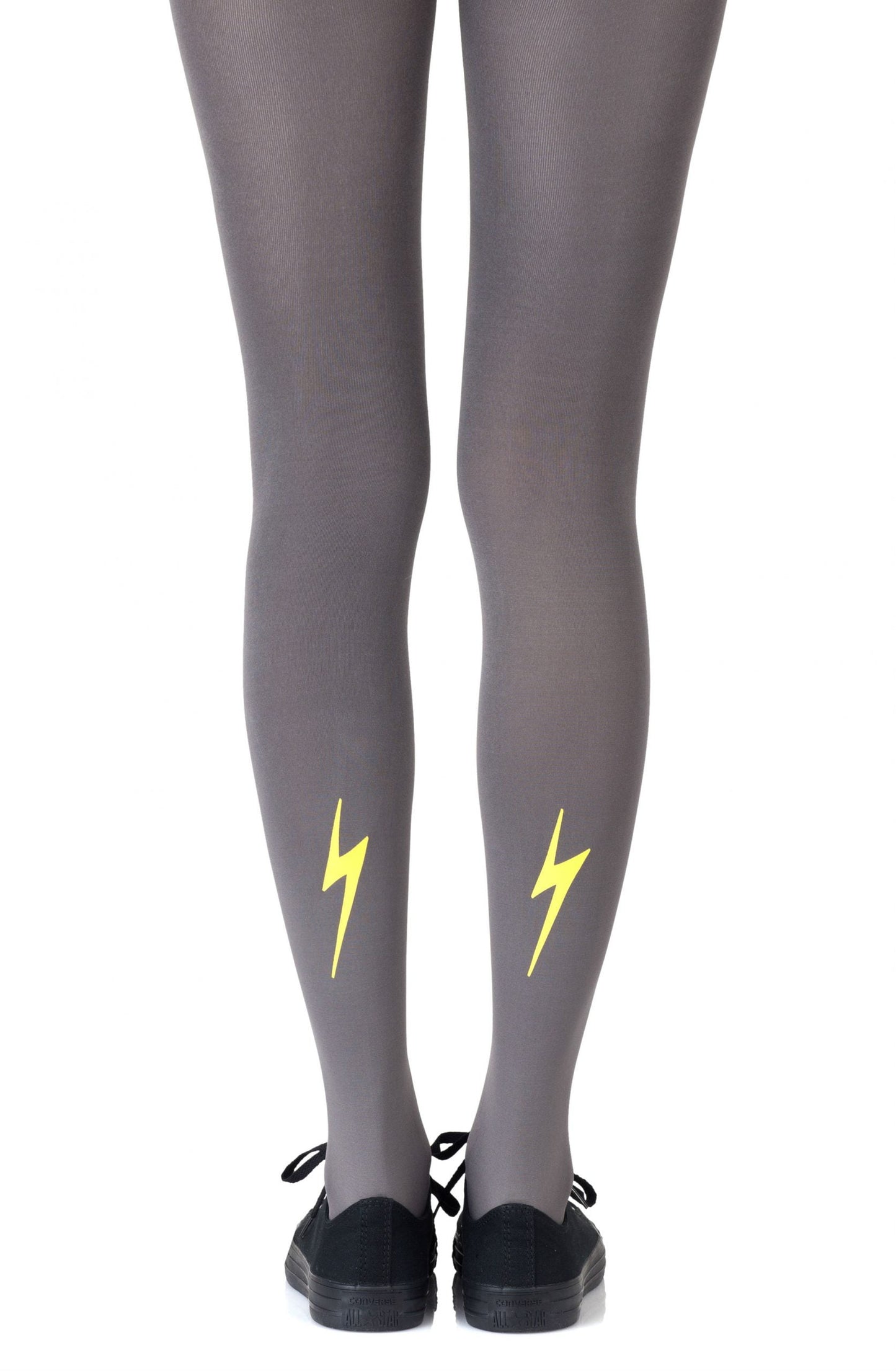 Electric Feel Yellow Print Tights Hosiery Tights