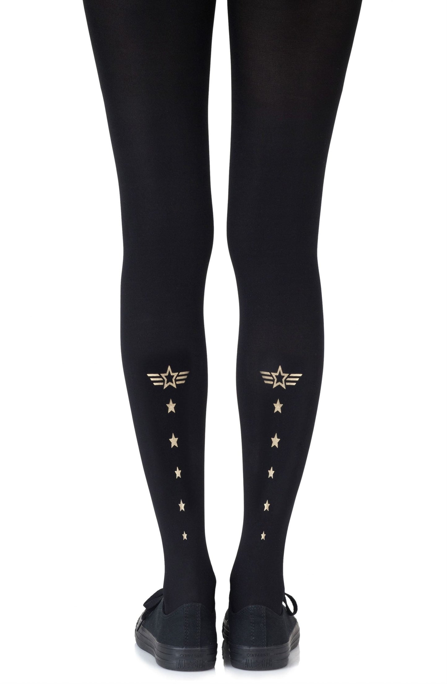 Top Gun Gold Print Tights Hosiery Tights