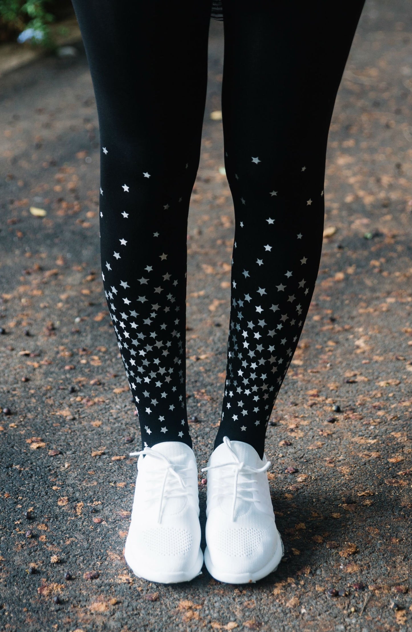 Rise And Shine Silver Print Tights Hosiery Tights