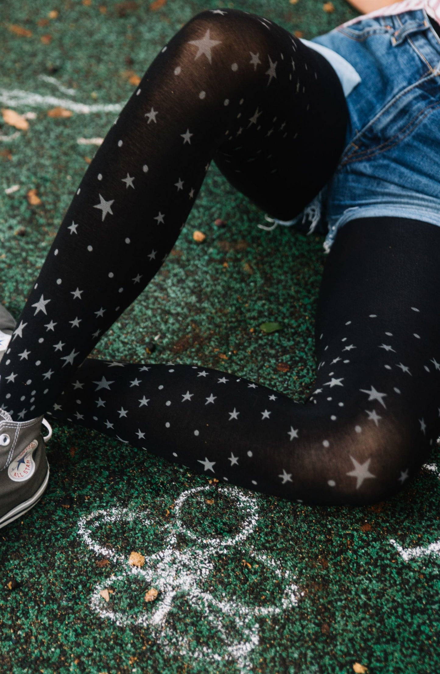 Rise And Shine Silver Print Tights Hosiery Tights