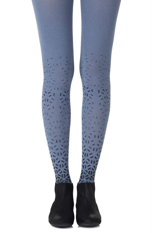 Shape Up Heather Blue Print Tights Hosiery Tights