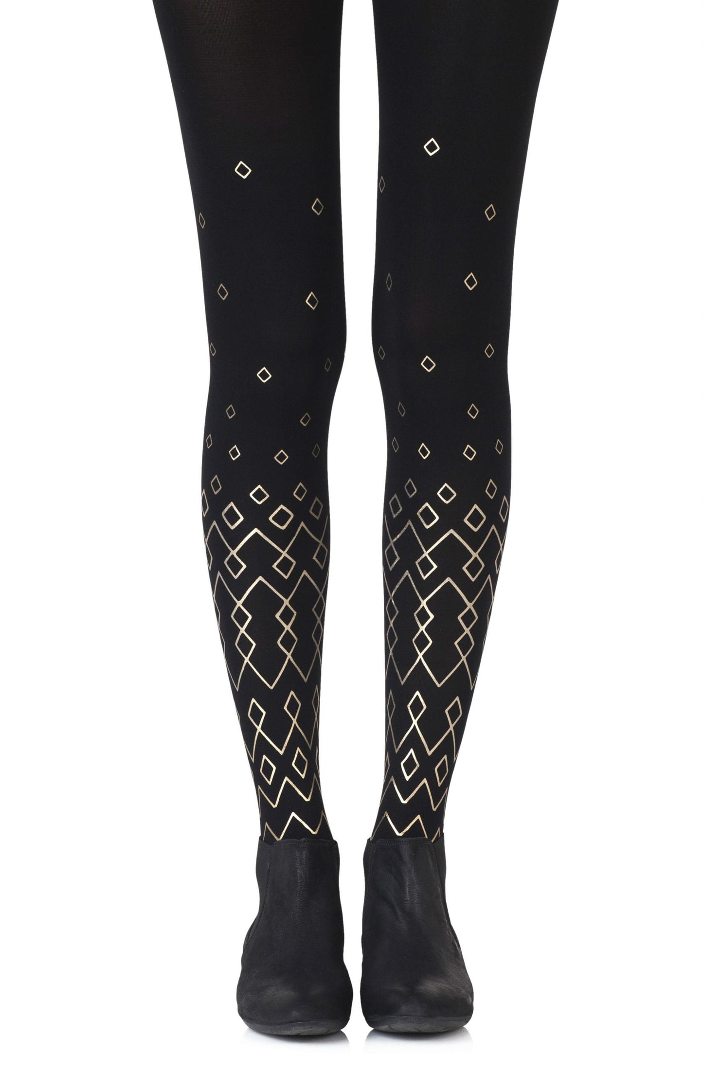 Diamonds Are Forever Black Print Tights Hosiery Tights