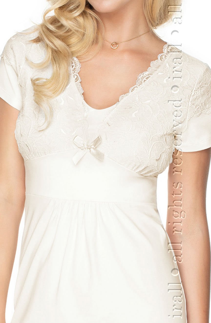Gia Cream Nightdress Plus Sizes Nightwear