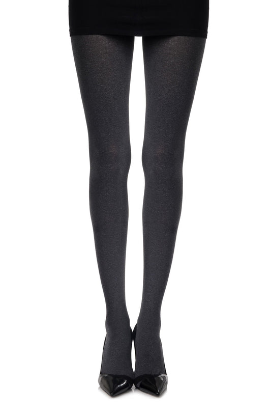 Heather Grey Opaque Tights Bedroom Wear Hosiery