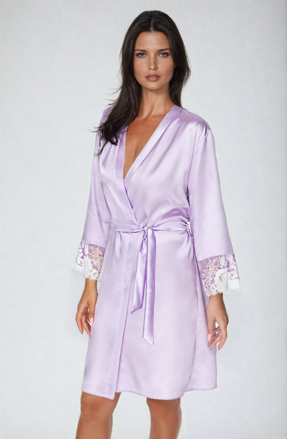 Andromeda Dressing Gown Lavender Bedroom Wear Nightwear