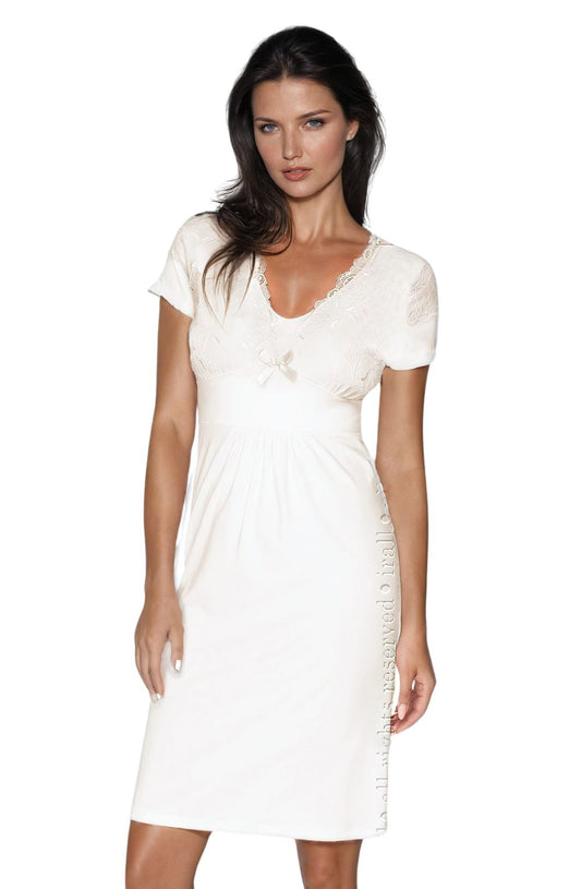 Gia Cream Nightdress Plus Sizes Nightwear