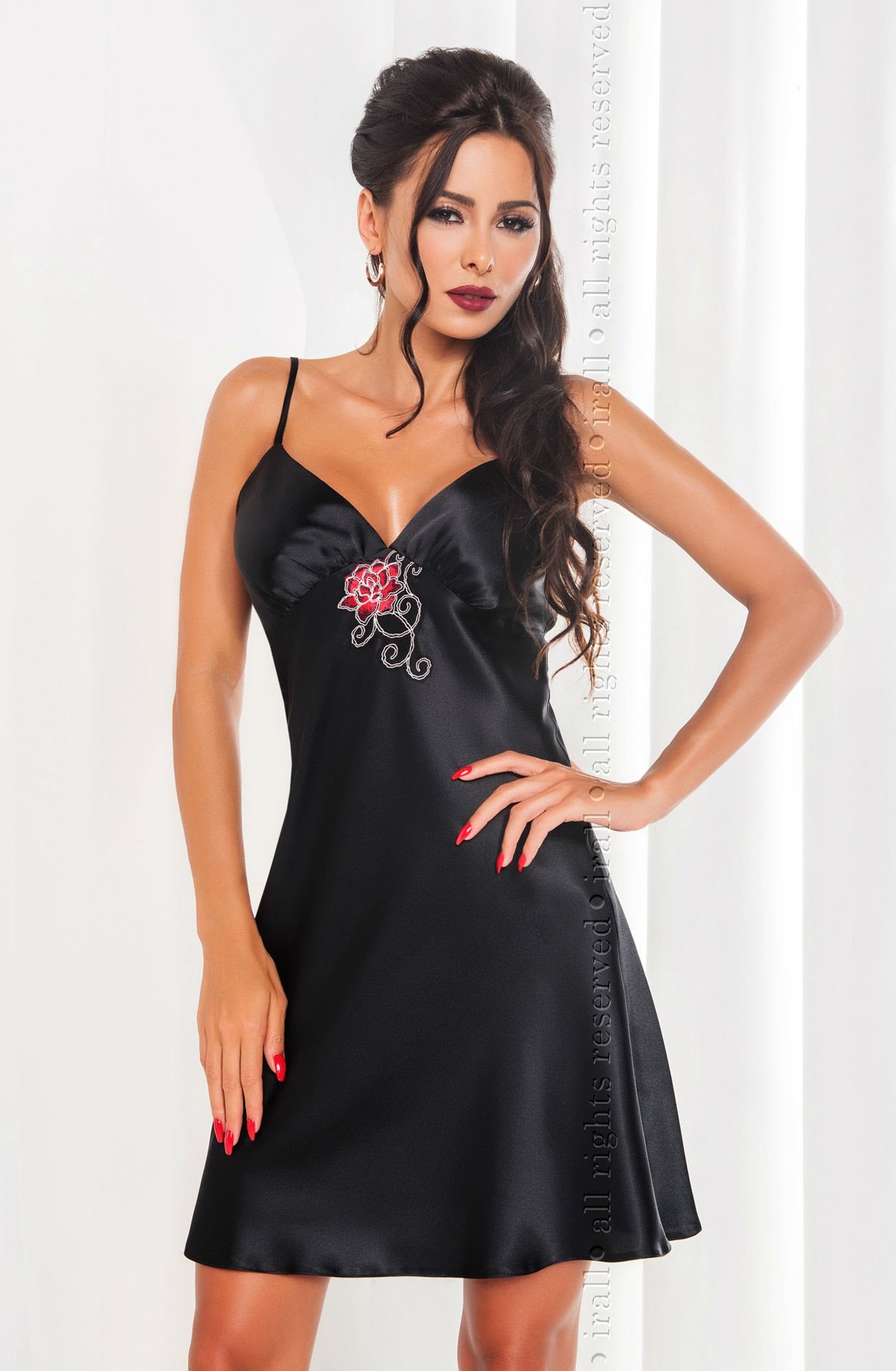 Dakota Nightdress Black Plus Sizes Nightwear