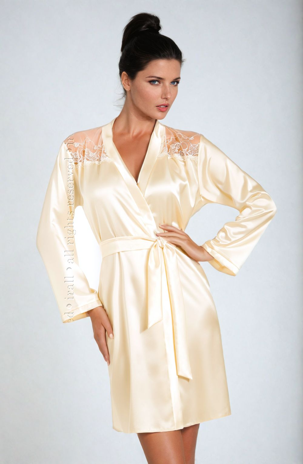 Daphne Dressing Gown Cream Nightwear Nightwear