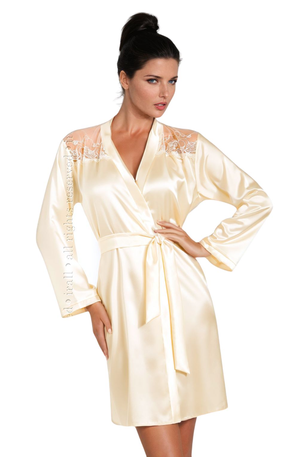 Daphne Dressing Gown Cream Nightwear Nightwear