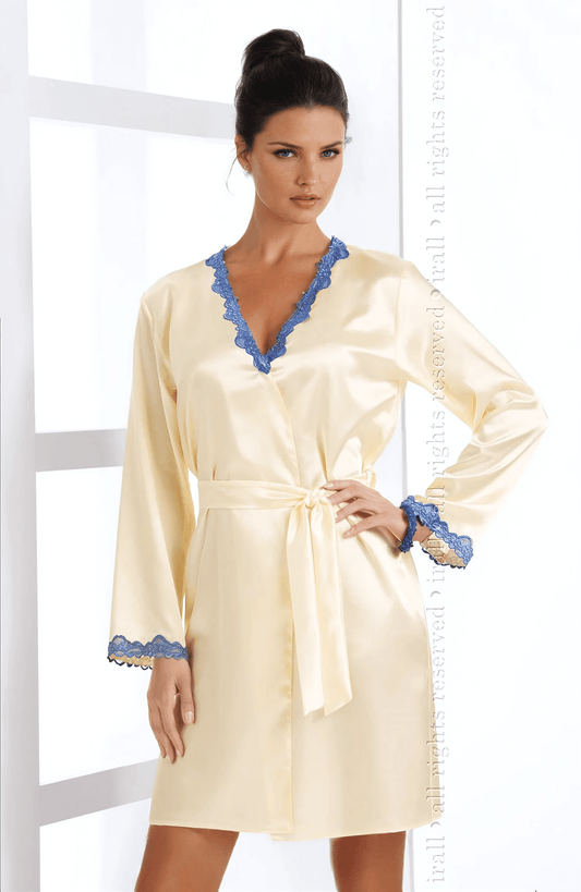 Gloria Dressing Gown Cream Plus Sizes Nightwear