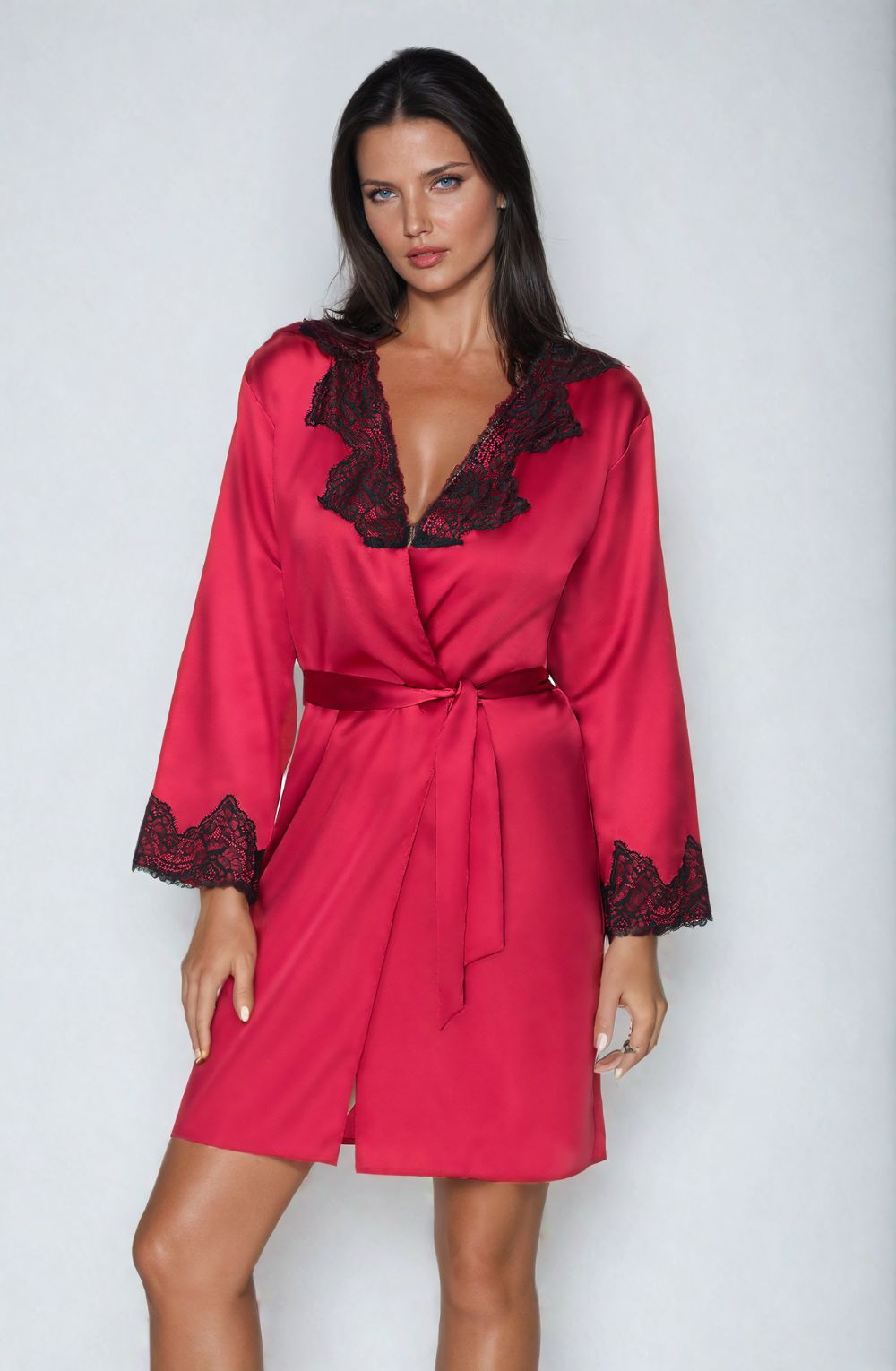 Juniper Burgundy Dressing Gown Bedroom Wear Nightwear