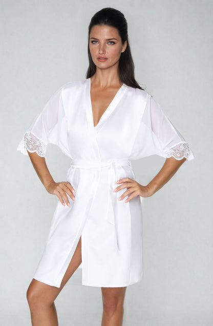 Sharon Dressing Gown White Bedroom Wear Nightwear