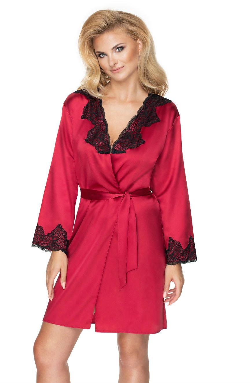 Juniper Burgundy Dressing Gown Bedroom Wear Nightwear