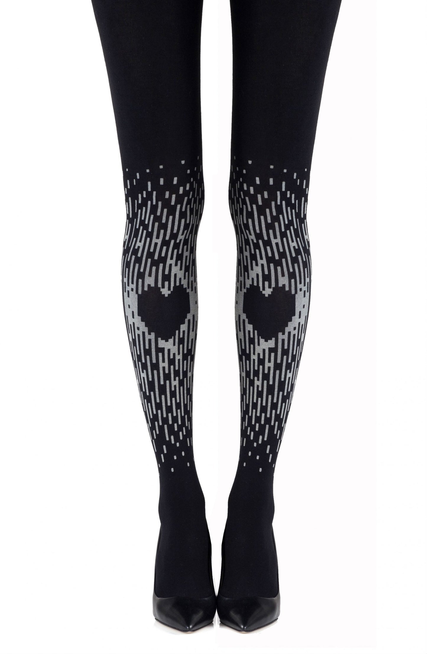 Spread The Love Grey Print Tights Hosiery Tights