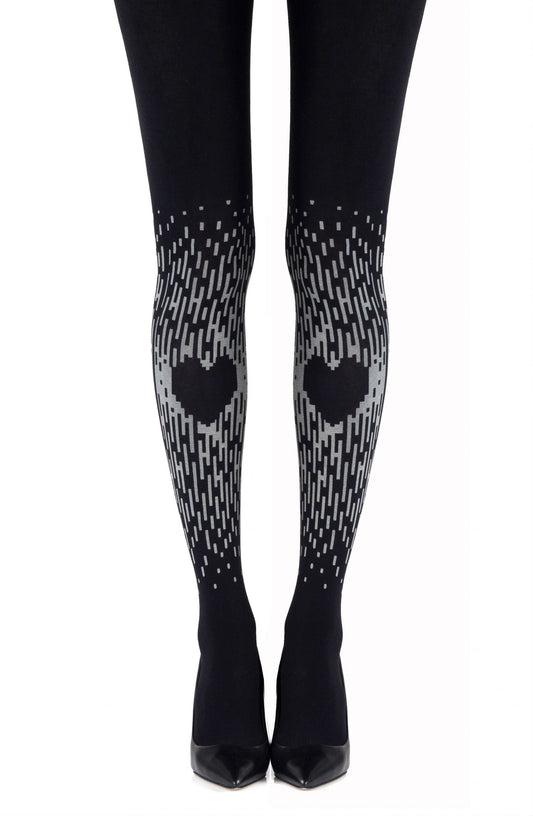 Spread The Love Grey Print Tights Hosiery Tights