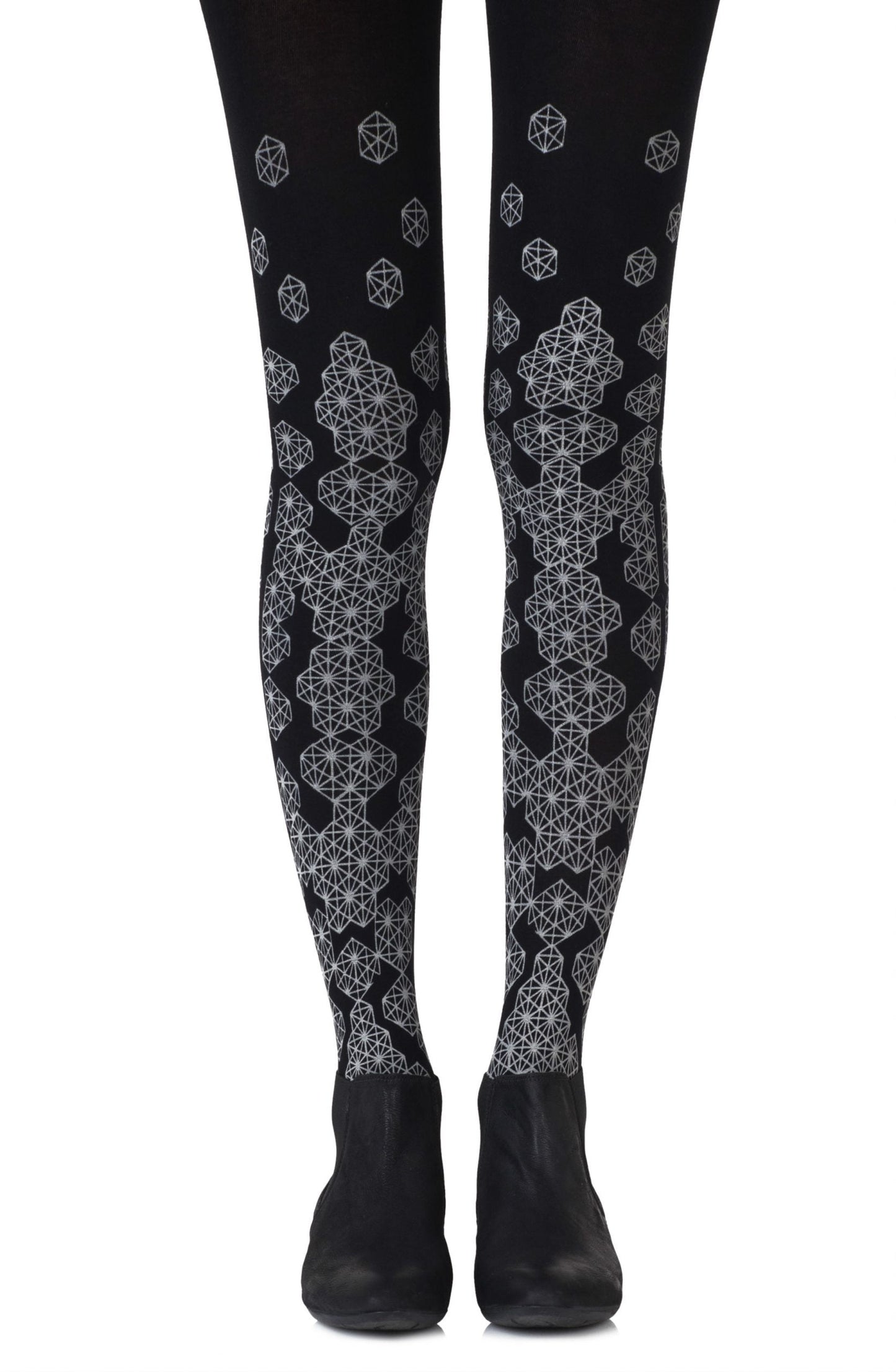 Queen Bee Grey Print Tights Hosiery Tights