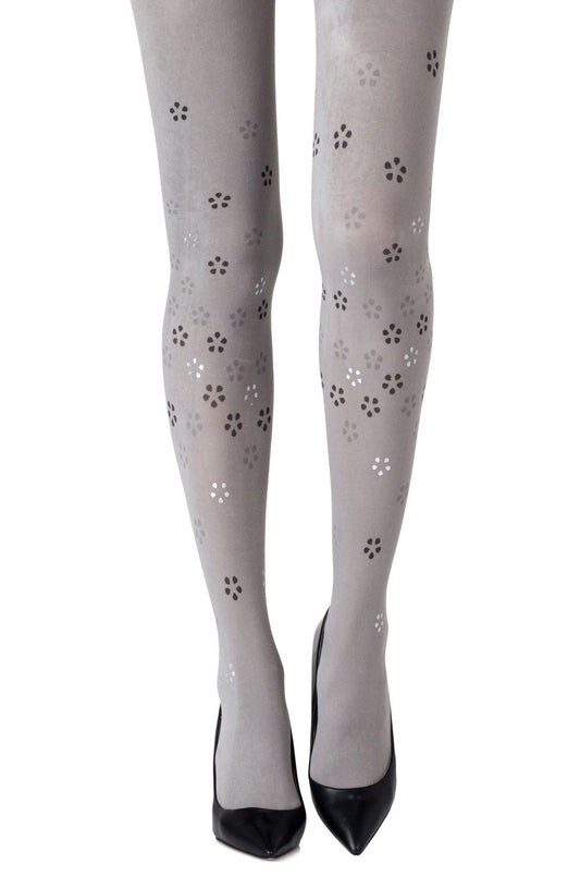 Cherry Blossom Girl Grey Tights Hosiery Tights