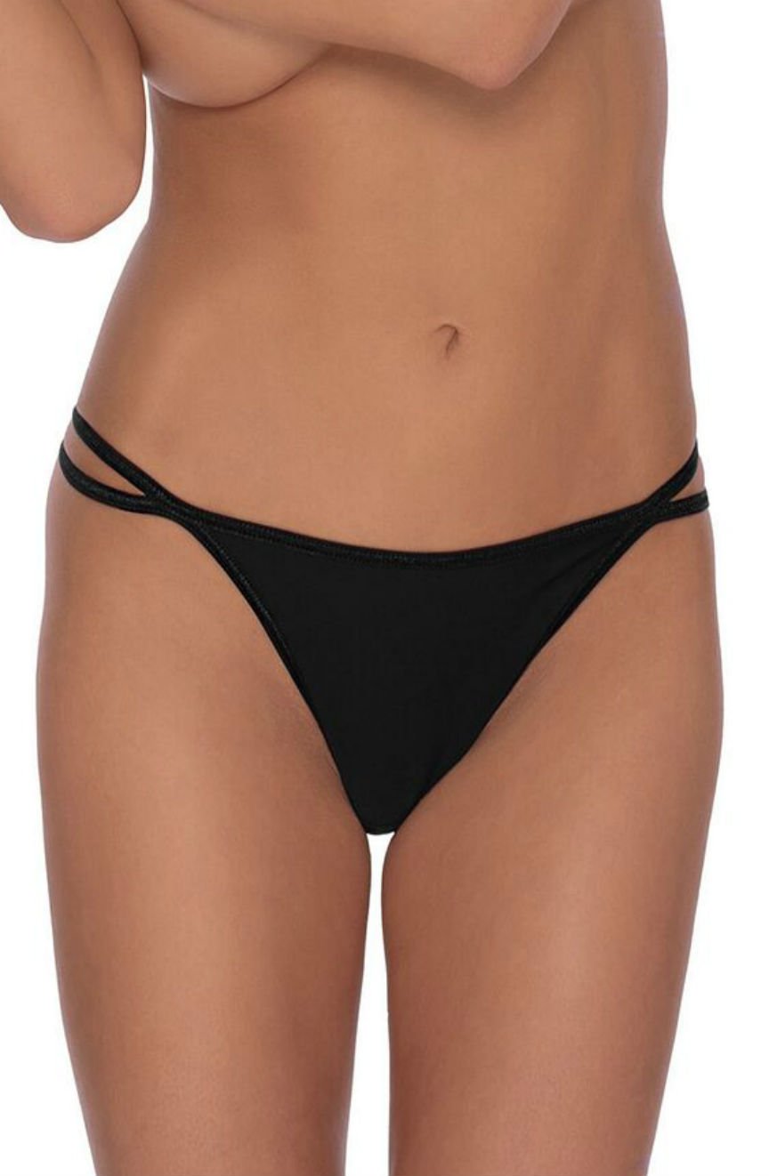 Agnez Thong Black Everyday Briefs and Thongs