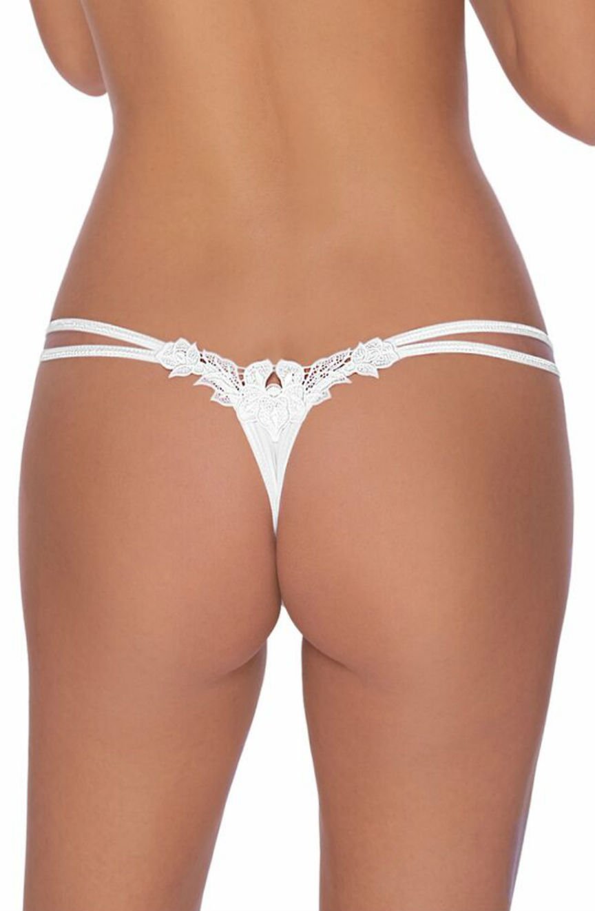 Agnez Thong White Bridal Briefs and Thongs