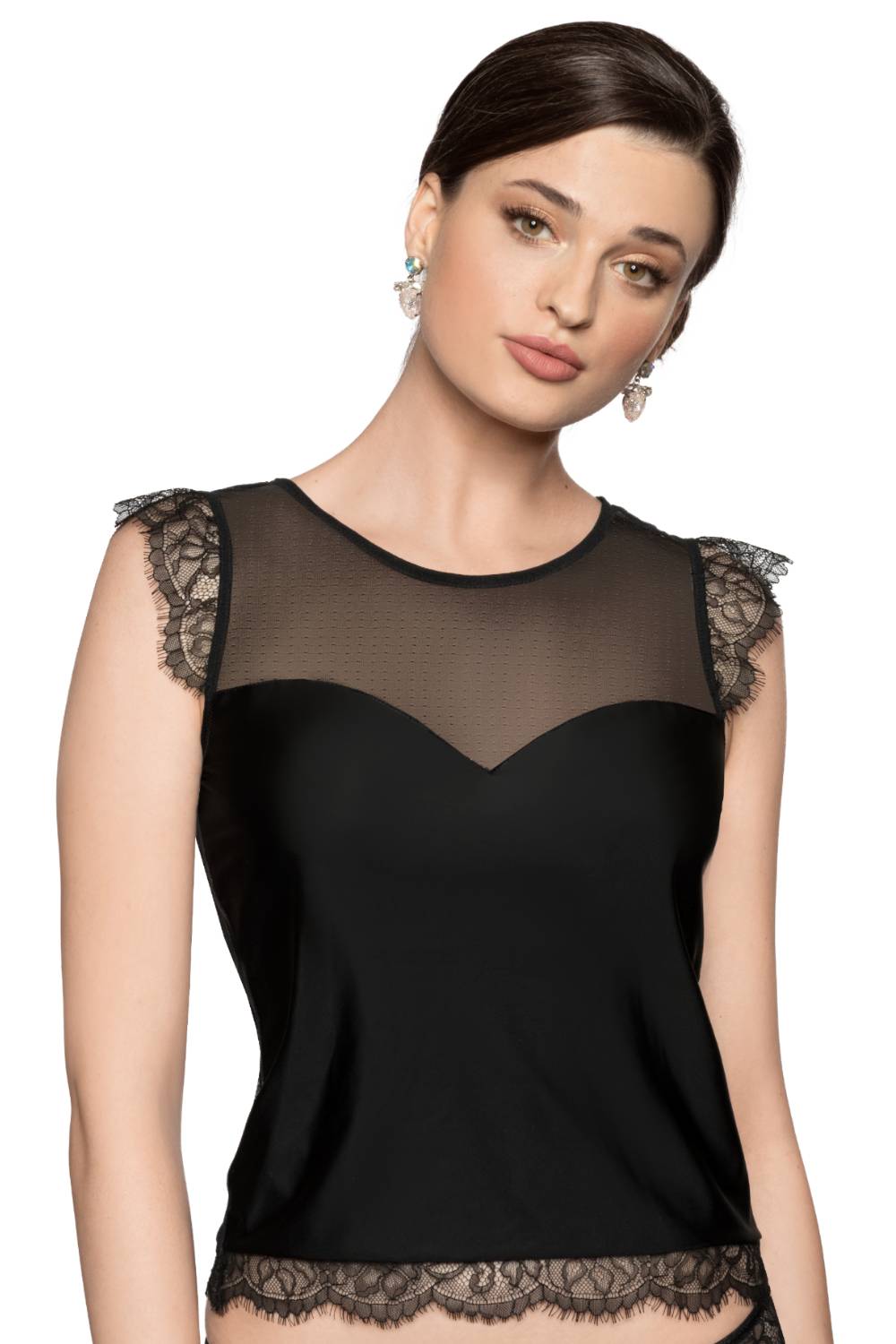 Erii Black SHIRT Nightwear Tops
