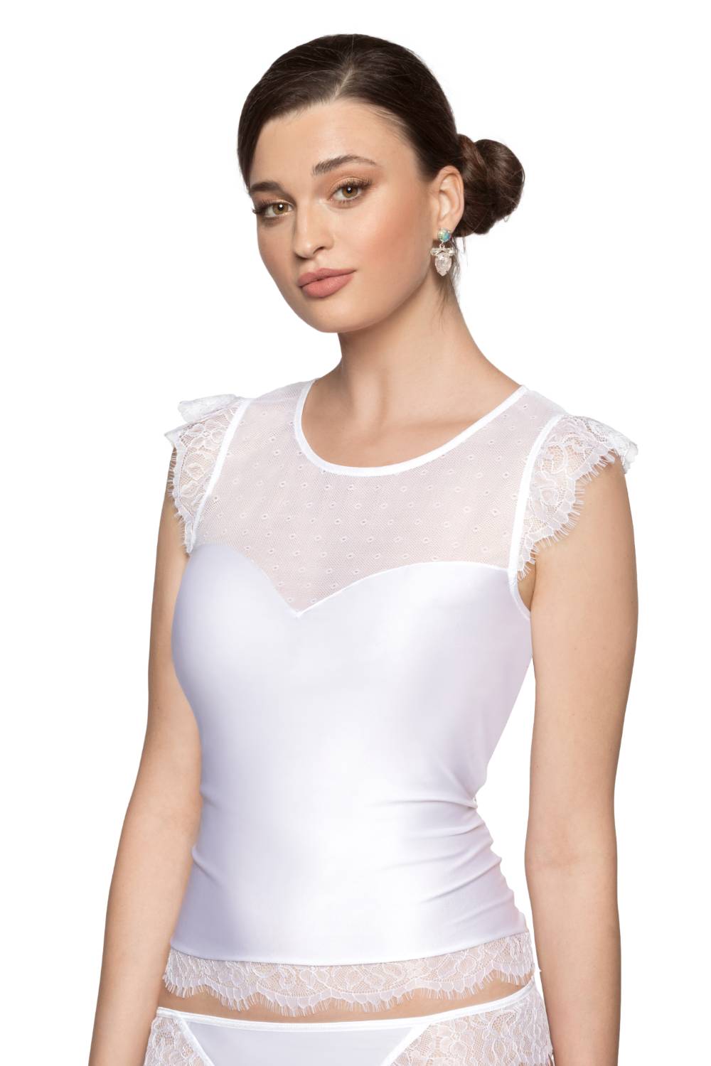 Erii White SHIRT Bridal Tops